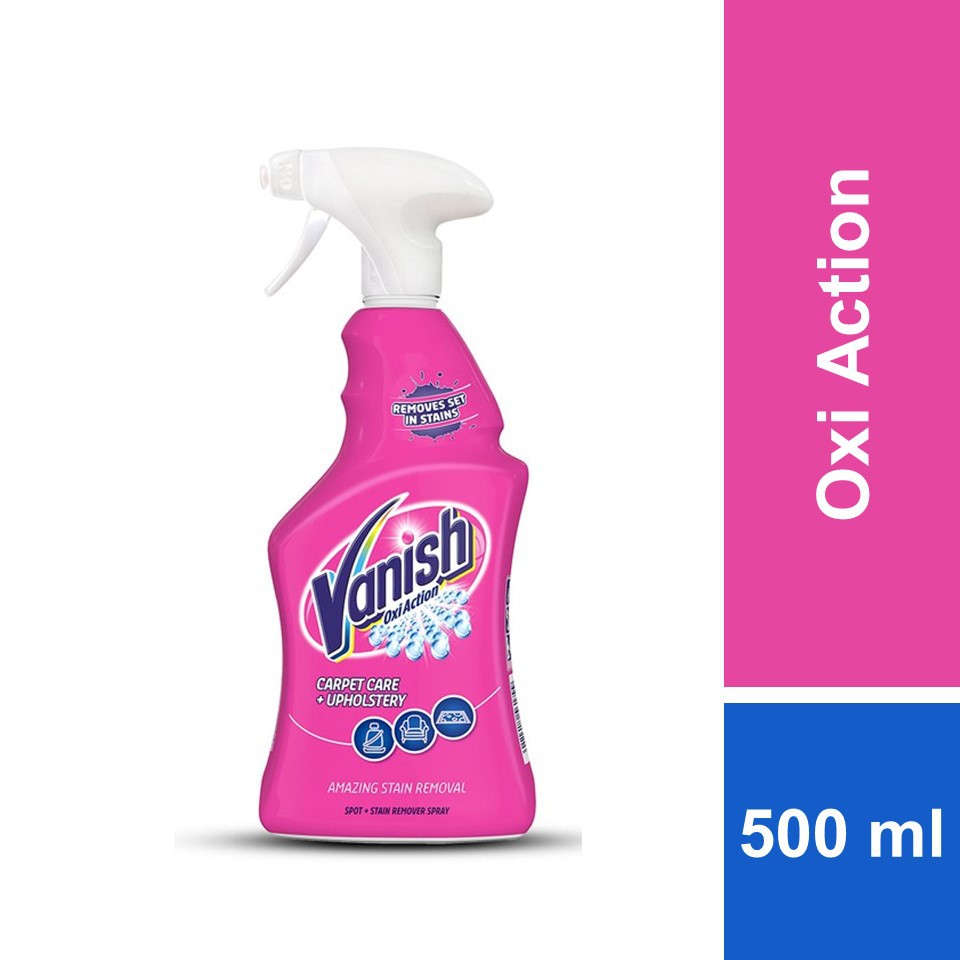 vanish carpet cleaner upholstery oxi action stain remover spray 500ml shopee malaysia