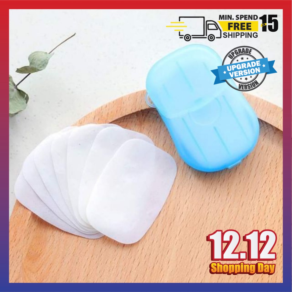 [READY STOCK] 20Pcs/box Anti Virus travel disposable soap tablets boxed
