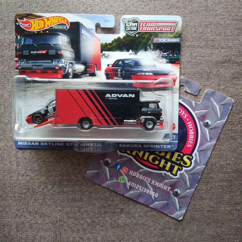 Hot Wheels Premium Car Culture Team Transport 27 Advan Sakura Sprinter Dan Nissan Skyline Gt R 