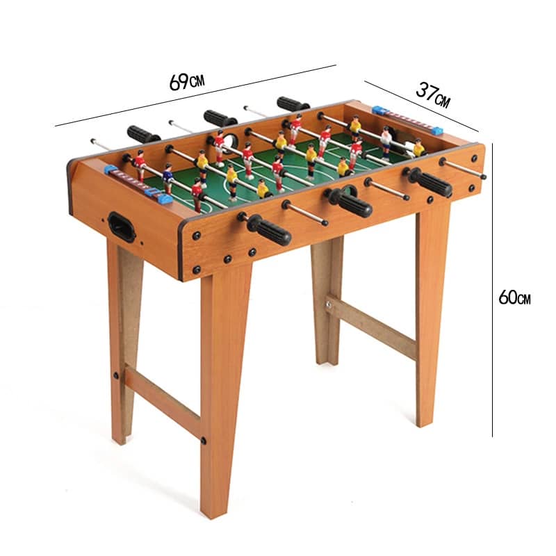 27" WOODEN TABLE FOOTBALL GAME WITH STAND FOOSBALL SOCCER TABLE GAME ARCADE ROOM PLAYFIELD INDOOR SPORTS