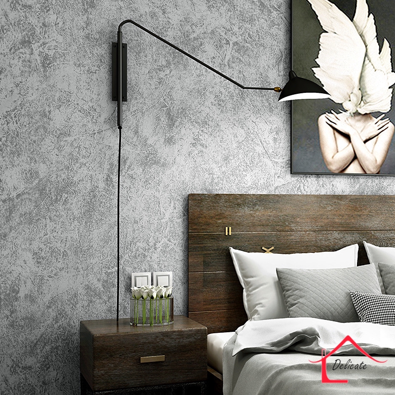 Goods In Stock Industrial Style Cement Gray Wallpaper Solid Color Bedroom Sticker Light Gray Wallpaper Shopee Malaysia