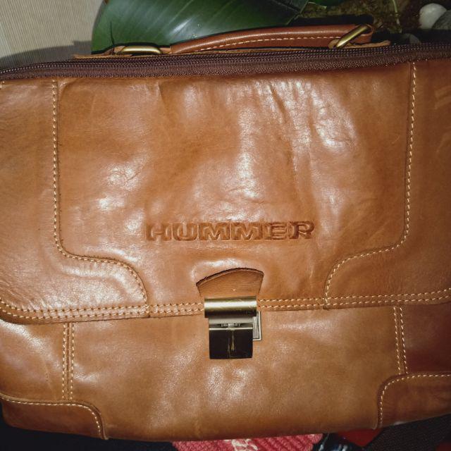 hummer leather sling bag