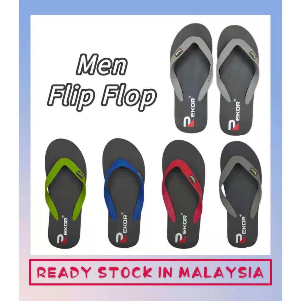 [READY STOCK] Flip Flop Casual Slipper MEN Non-slip Open Toe Sandal ...