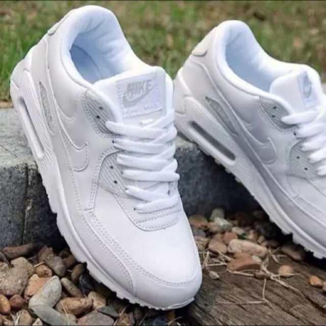 Vaca Entrada temerario Nike Air Max 90 All White | Shopee Malaysia