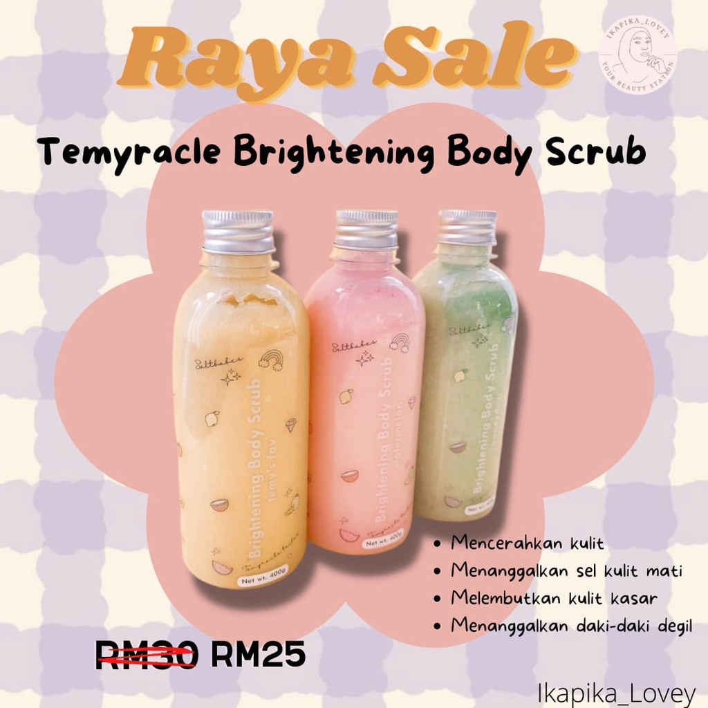 Temyracle Brightening Body Scrub Murah Original Shopee Malaysia