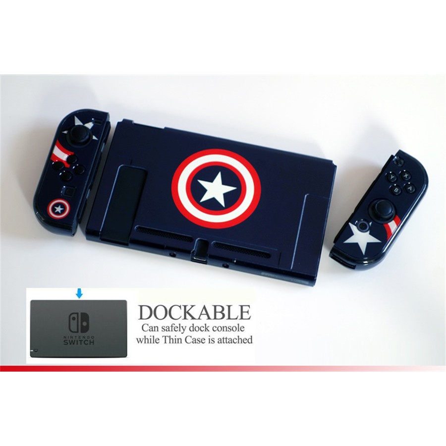 Nintendo Switch Case Ns Protection Cover Slim Dockable Shell Anti Fingerprints Joy Con Covers Pokemon Mario Captain America Covers A61 70 Shopee Malaysia