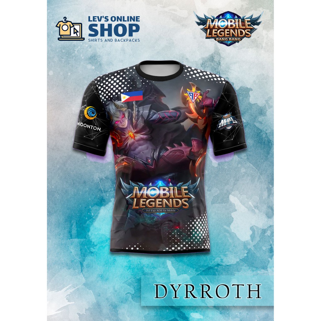 Mobile Legends Ml Shirt Dyrroth Excellent Quality Full Sublimation T Shirt Shopee Malaysia
