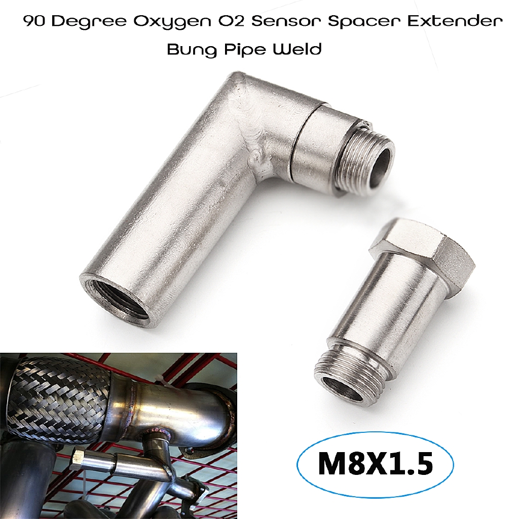 2*Straight O2 Oxygen Sensor Extension Spacer Extender Adapter M18X1.5 Size ...