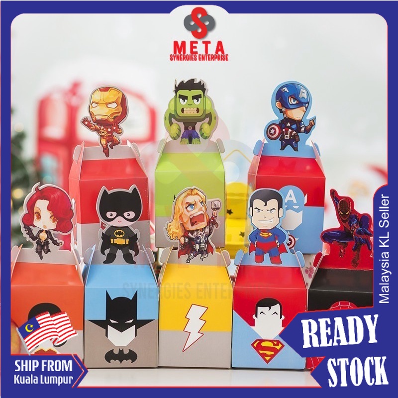 The Avengers Candy Box Cartoon Superhero Marvel Spiderman Batman Gift Candy  Box Festival Kids Birthday Party Decoration | Shopee Malaysia