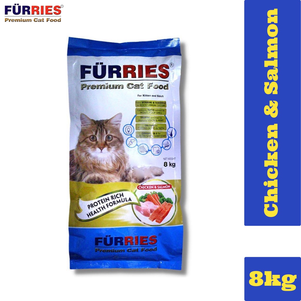 FURRIES Dry Cat Food - Chicken & Salmon (8Kg) Makanan Kucing - Ayam & Salmon