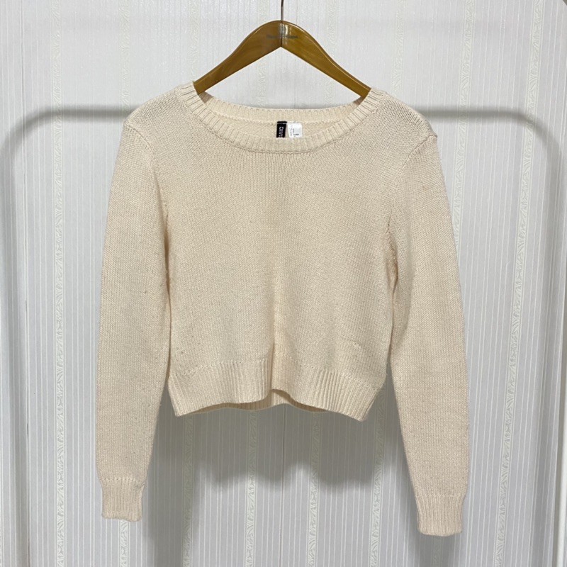 h&m cropped knit sweater