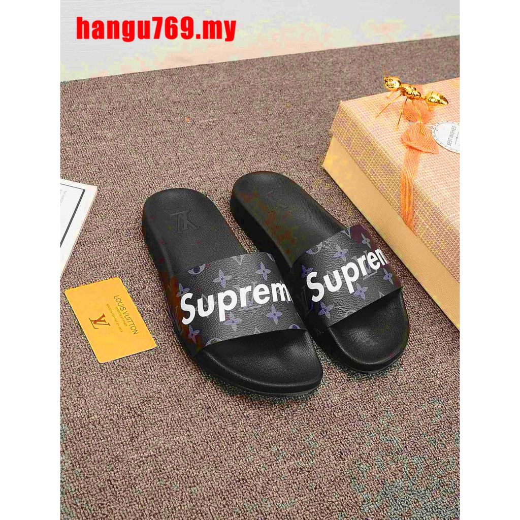 louis vuitton supreme flip flops