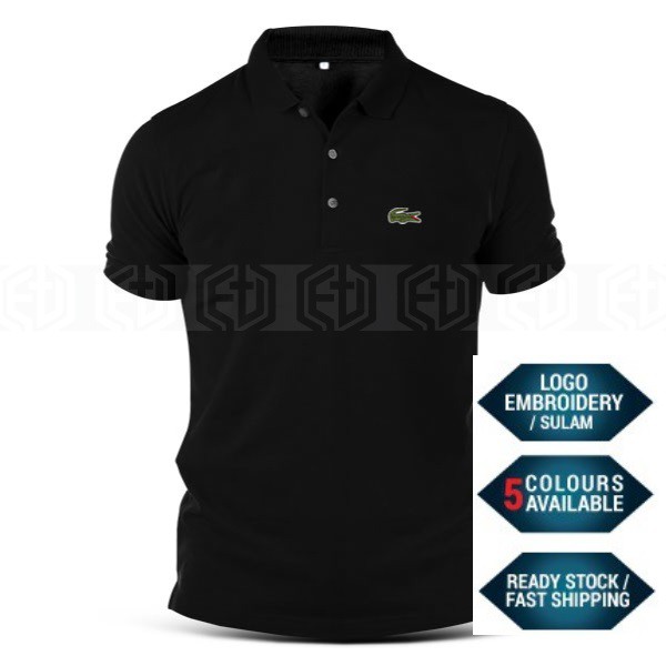 Polo T-Shirt Sulam Buaya Style Crocodile Fashion Casual Cotton Short Sleeve Design Streetwear Baju Lelaki Embroidery
