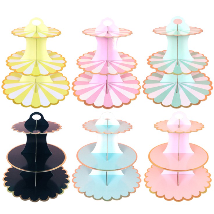 Cupcake Stand 1 Tier / 3 Tier Cup Cakes Stand Foldable Small Stand