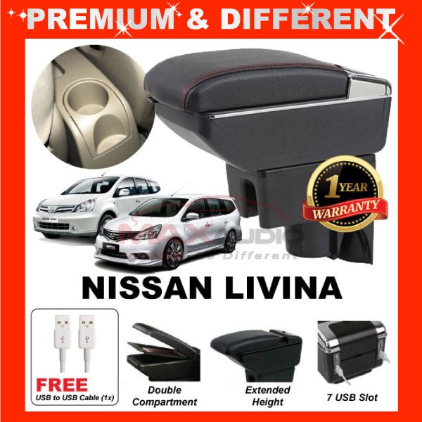 Buy Nissan Grand Livina X Gear Armrest 2006 2021 Tempat Merehat Legan Adjustable Usb Charging Port Cup Holder Arm Rest Seetracker Malaysia