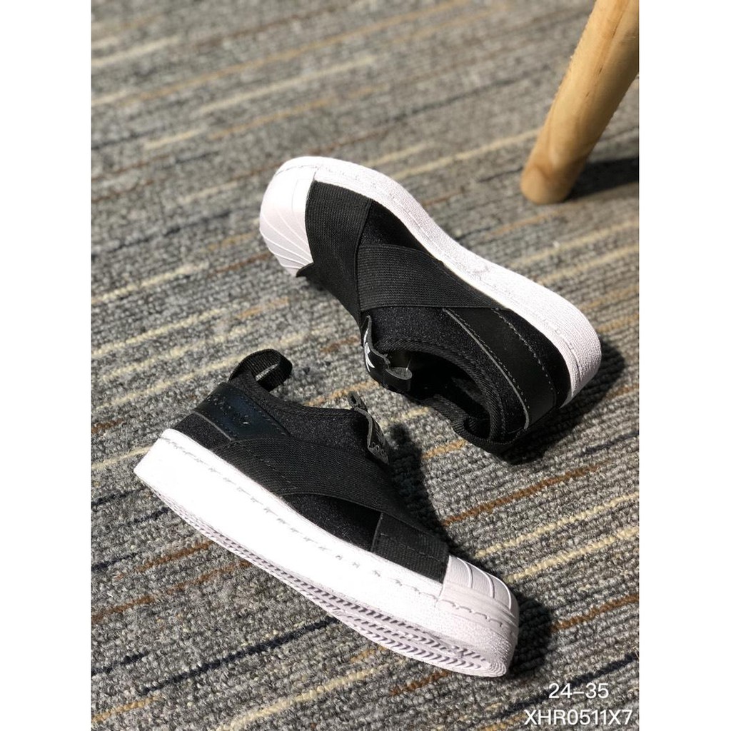Adidas SUPERSTAR SLIPON Clover Shell Bandages Board Shoes Children's shoes Adidas SUPERSTAR SLIPON Clover Shell Bandages Board Shoes Children's shoes