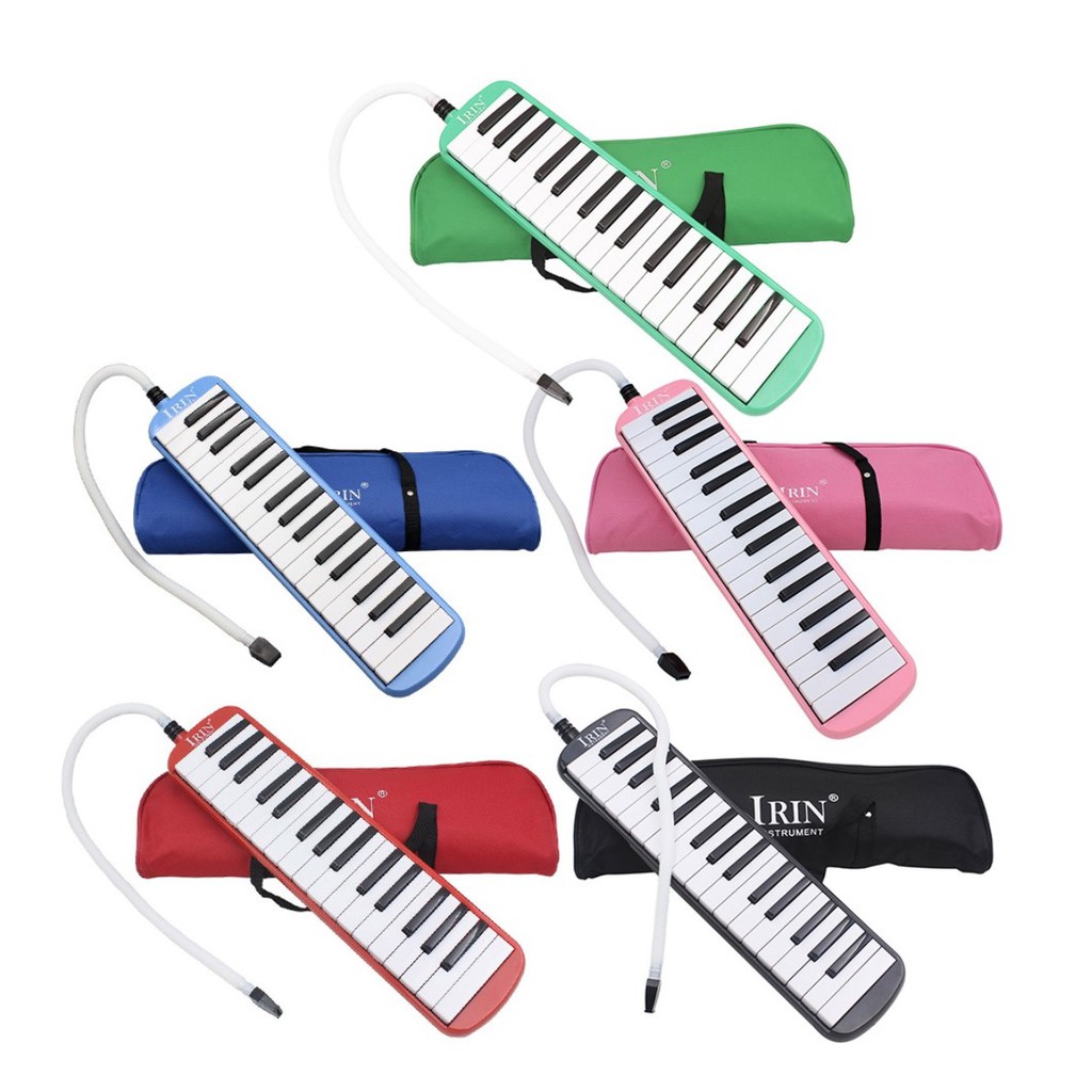 Black 32 Keys Melodica Mouth Piece Piano Musical Education Instrument Portable Wind Instrument White & Black Keys Design for Begginers 