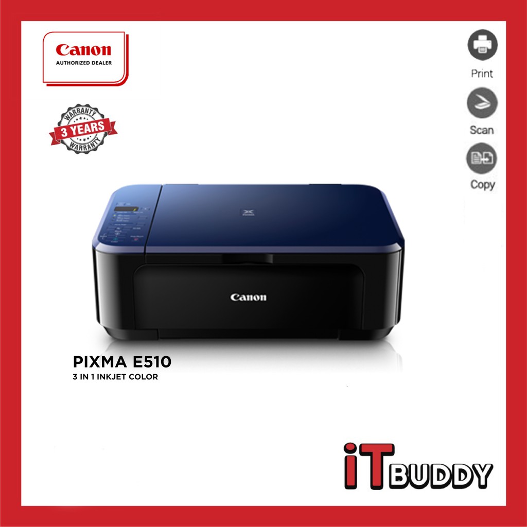 CANON PIXMA E510 ALL IN ONE INKJET COLOR PRINTER, PRINT SCAN COPY