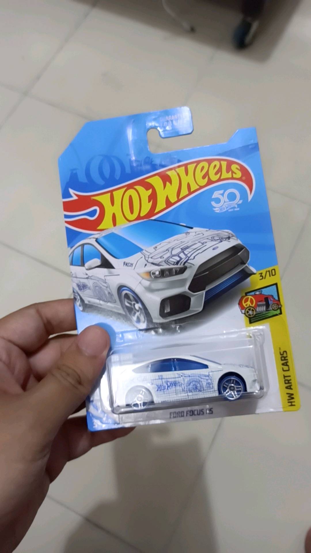 HA13 White Kmart Only 2018 Hot Wheels Ford Focus RS 