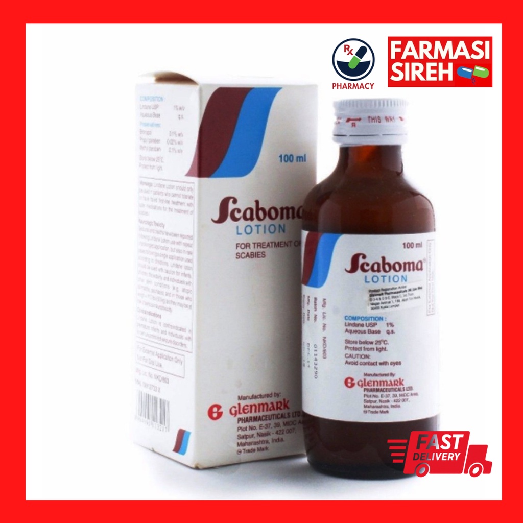 SCABOMA LOTION 100ML ( ADULT ONLY / TREATMENT FOR SCABIES / KUDIS BUTA
