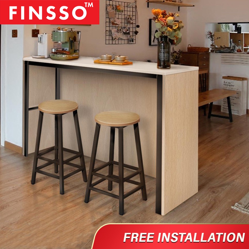 [READY STOCK] FINSSO: 120cm x 40cm MYSEL Kitchen Island / Dining Table/ Meja Makan ONLY [FREE INSTALLATION]