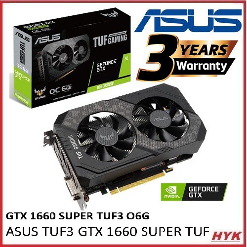 Asus Tuf3-gtx1660s-o6g Geforce® Gtx 1660 Super Series Oc Edition 6gb 