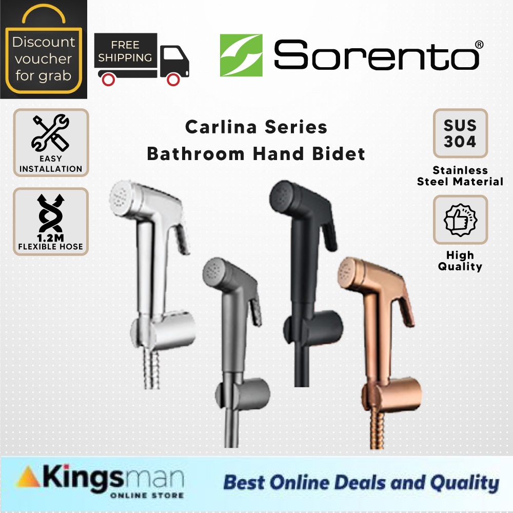 [Kingsman] SORENTO CARLINA SERIES BIDET HAND BIDET C/W 1.2M FLEXIBLE HOSE TOILET BIDET BATHROOM WATER TAP