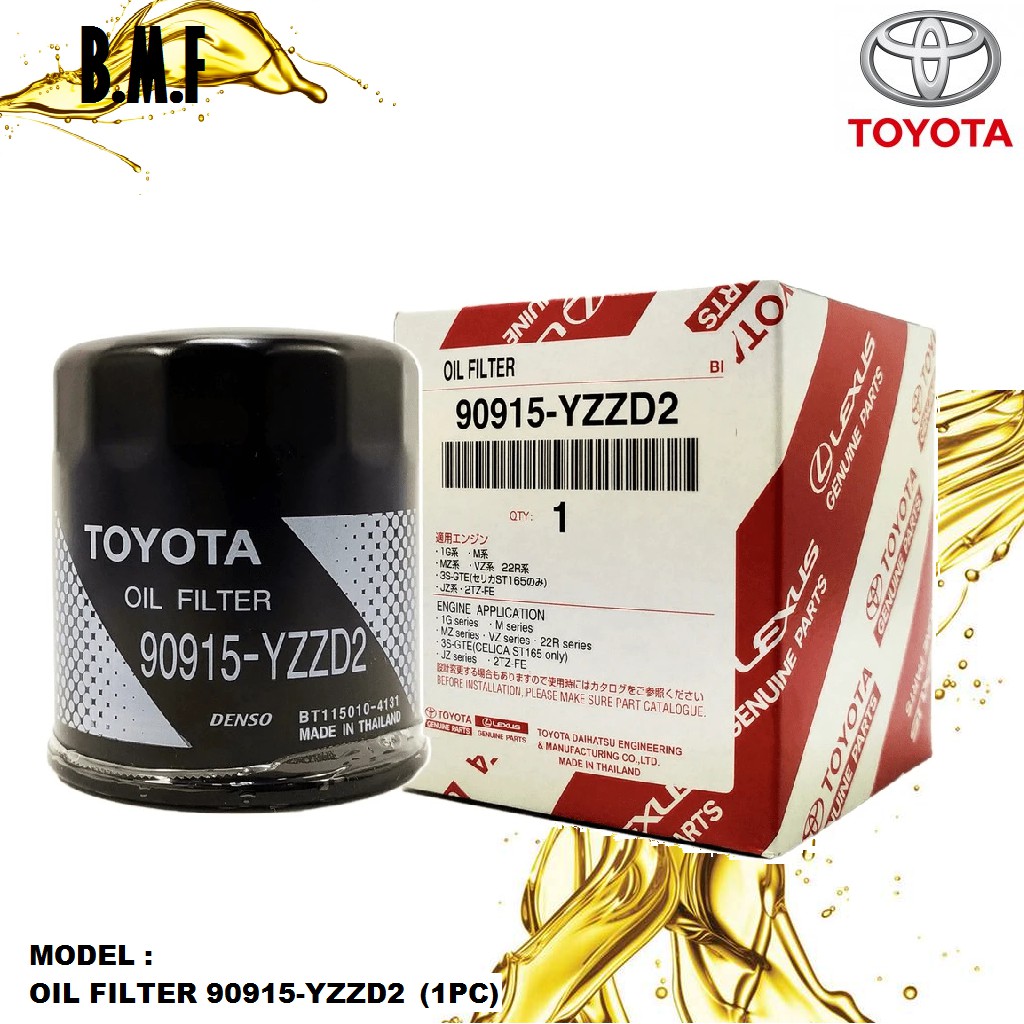 Original Toyota Oil Filter 90915 Yzzd2 Hilux Innova Fortuner