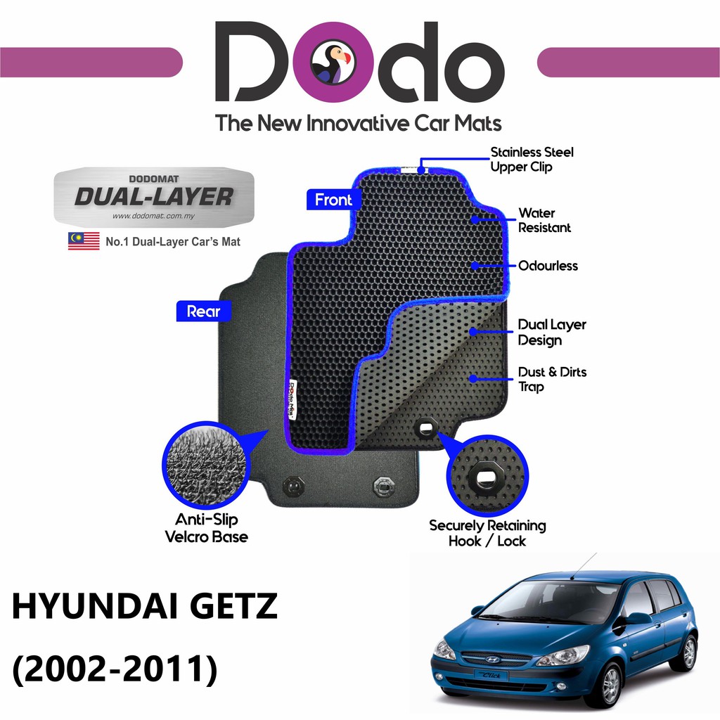 Dodomat Car Mat Hyundai Getz 2002 2011 Shopee Malaysia