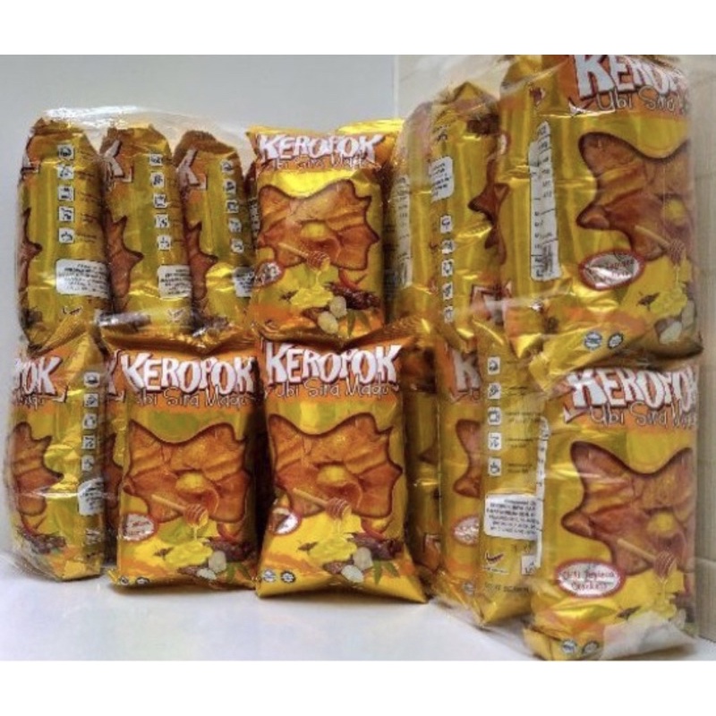 HOT ITEMKEROPOK UBI SIRA MADU CAP MENARA SEDAP SUNGGUH 1 BANDE ADA 30 PEKET RM39.90