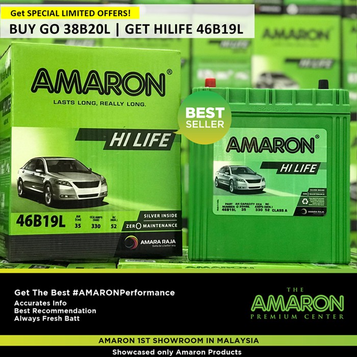 38B20L AMARON GO NS40 Car Battery  Economy Series  For HONDA 