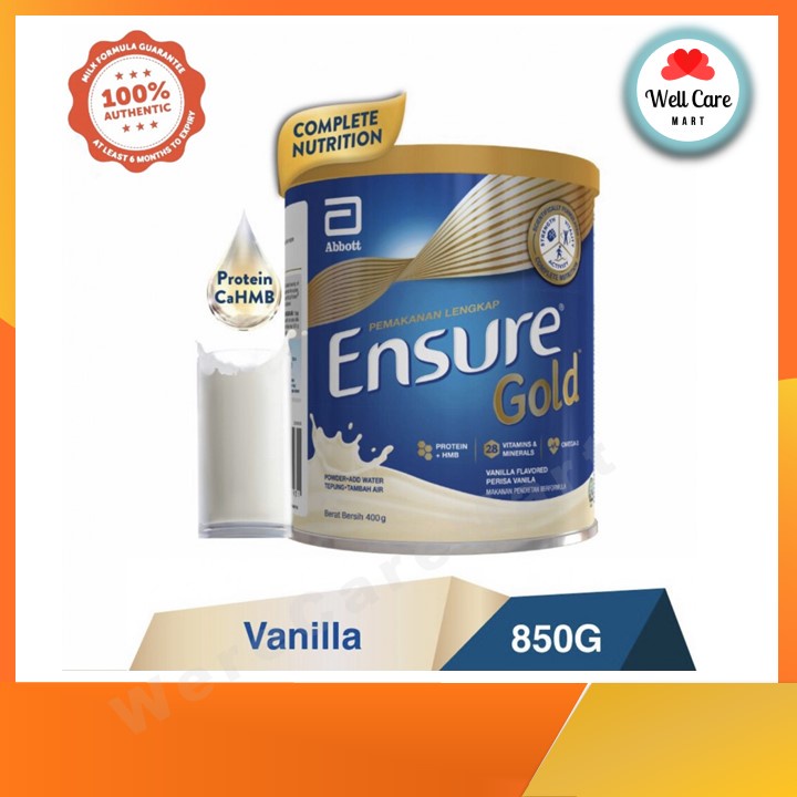 Ensure Gold Vanilla Coffee Wheat Almond HMB Protein Milk 850g Shopee
