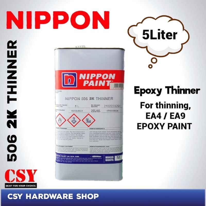 NIPPON PAINT Epoxy Thinner / 506 2K Thinner 5 Liter Shopee Malaysia