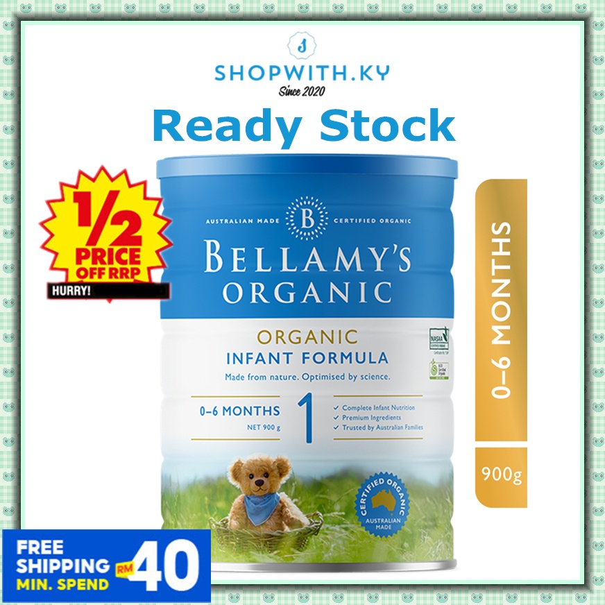[Spot+Free Shipping Date: 07/2023] Australia Import Bellamy's Organic Baby Milk Powder Formula Step 1 (0-6 months) 900g (Made in Australia)