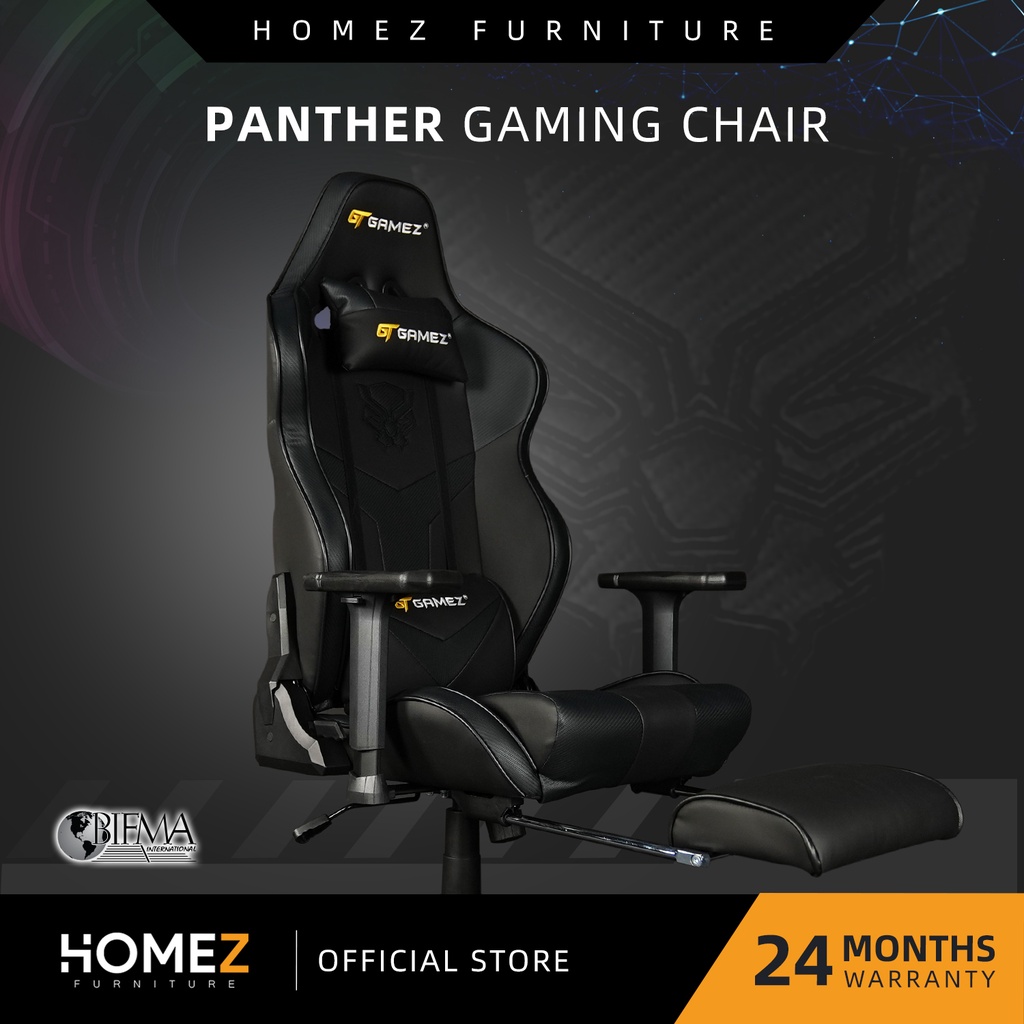(FREE SHIPPING) GTGAMEZ PANTHER Gaming Chair / Kerusi Gaming / PU