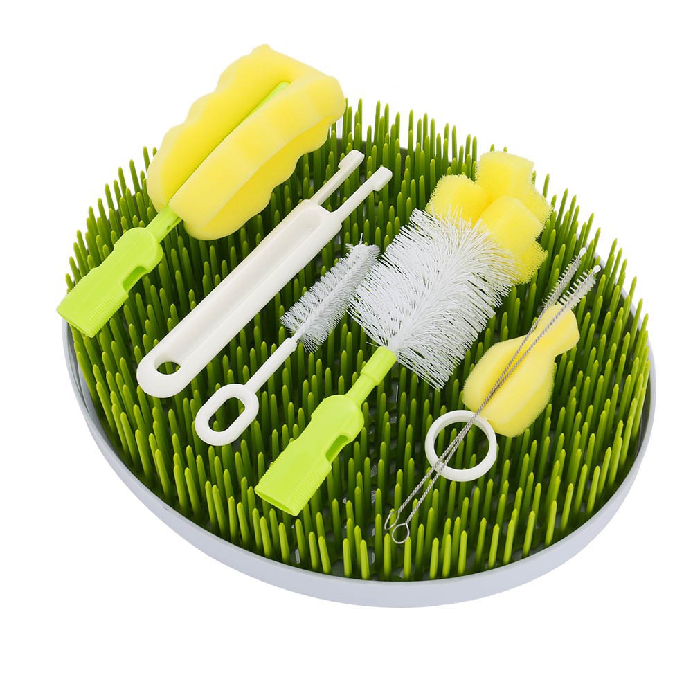 Boon Lawn Countertop Drying Rack Green Clean Brushes Set For Baby