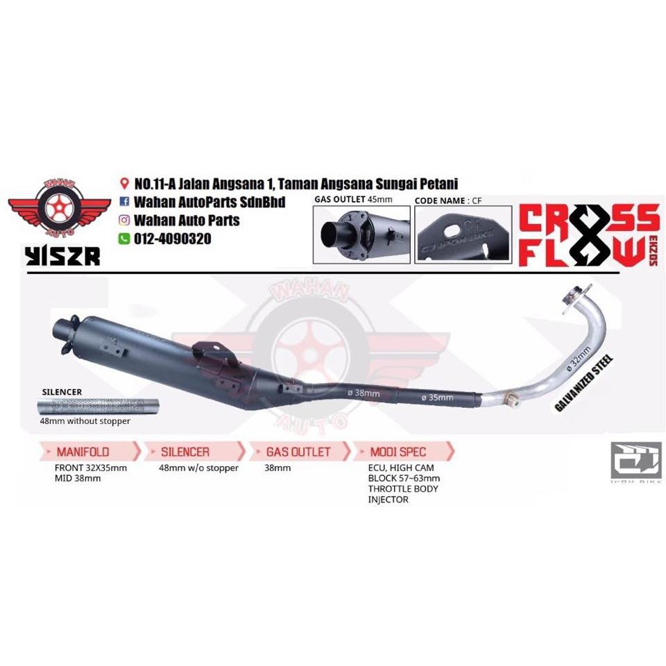 Cj Ipoh Exhaust Std Cutting Cross Flow 1 2 Y15 Rs150