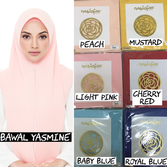 💥Clearance Sale💥 Tudung Bawal Chiffon Bidang 45': Naelofar Yasmine ...