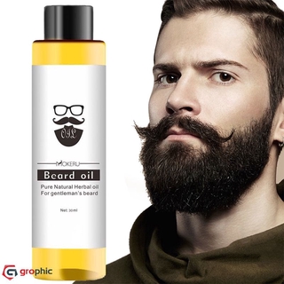 ▷ 1 pc 30ml Mokeru 100% Organic Beard Oil Hair loss Products Spray Beard  Growth Oil For Growth Men Beard Grow Pro grop | Shopee Malaysia