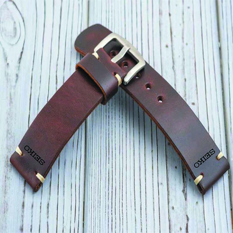 Seiko Logo Genuine Leather Watch Strap 1 Year Warranty - Brown | Shopee  Malaysia
