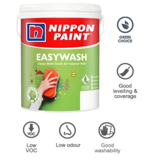 5 Litre Nippon Paint Easywash /Easy Wash Interior Wall Paint / Cat ...
