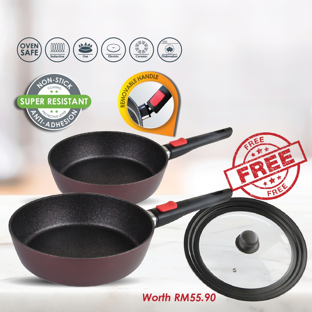 [OASIS SWISS] Chefology Stove To Oven 2.0 24cm Deep Fry Pan + 28cm Deep