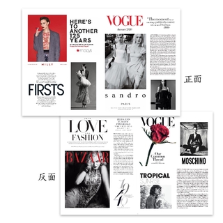 Korea Ins Fashion Vintage Newspaper Photo Props Models Pose Photography Background Decoration Magazine Style Retro Poster Desktop Decoration Props Shopee Malaysia