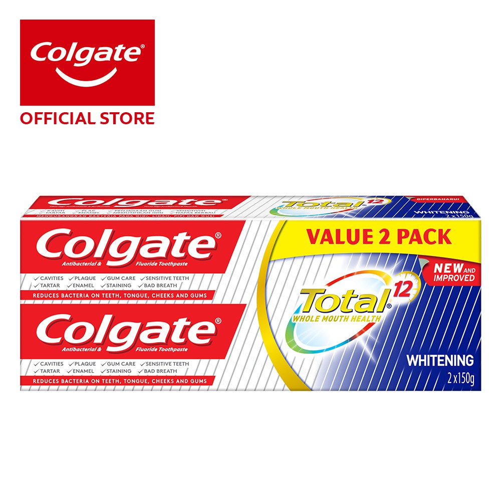 Colgate Total Whitening Toothpaste Valuepack 150g x 2 