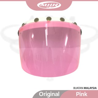 Mhr Helmet Visor And Shield 3 Button 5 Button Pc Visor Pink Blue Rainbow Shopee Malaysia