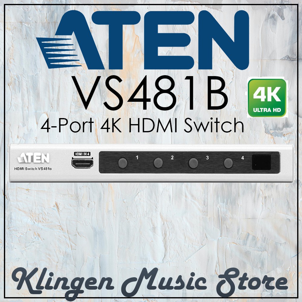 [ ATEN AUTHORIZED DEALER ] ATEN VS481B / VS-481B 4 PORT 4K HDMI SWITCH ...