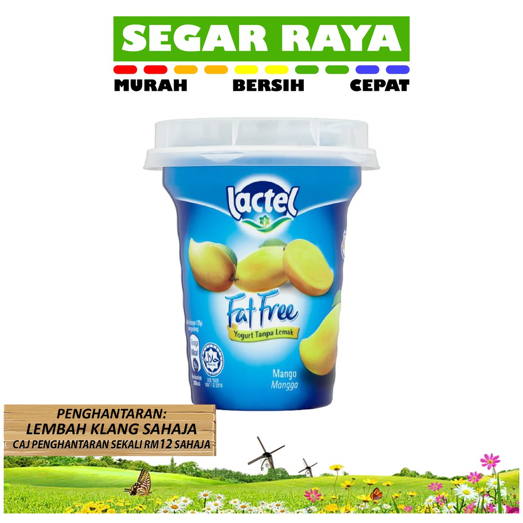 YOGURT Lactel Fat Free Yogurt Mango (135g) Segar Raya | Shopee Malaysia