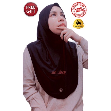 Size L | Instant ADIRA Cotton | Tudung Instant Cotton | Tudung Segera