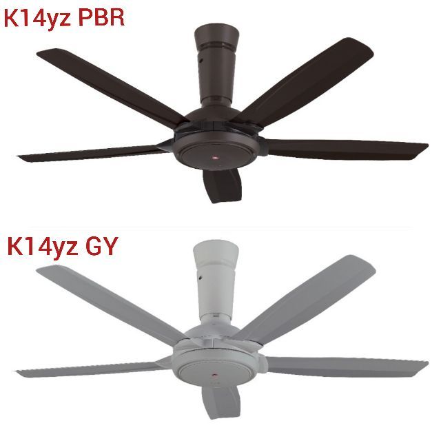 Kdk Remote Ceiling Fan K14y5 K14yz Grey, Grey Blade Ceiling Fan