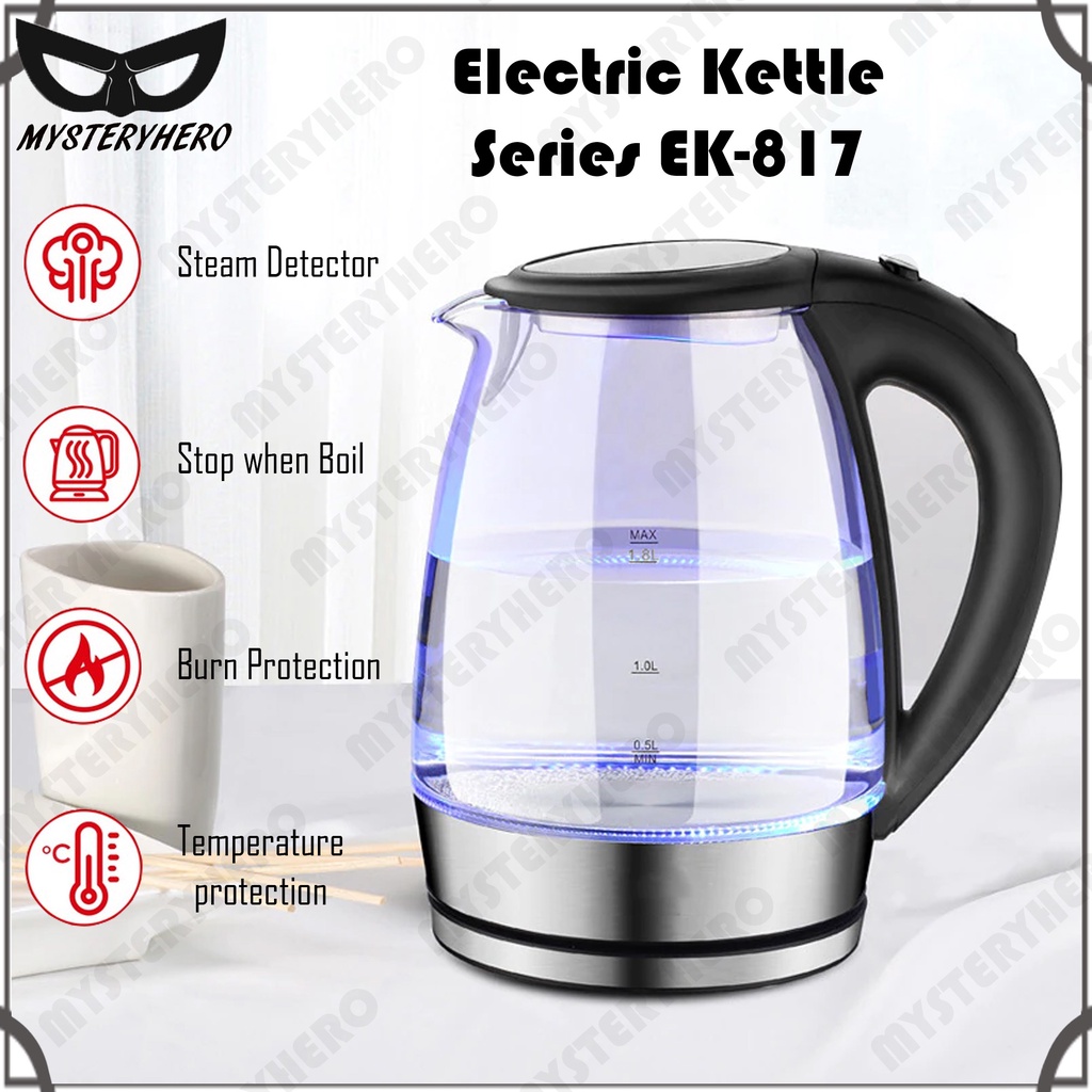 MysteryHero Electric Kettle CookMaster Series - Blue Light (2200W/2.2L) Fast Boiling Pot Electric Water Heater 蓝光电水壶